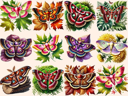 Moths (P3) Clipart Fluttering Moth - Wonders Artist