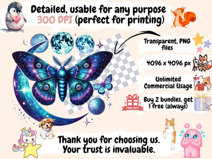 Moths (P3) Clipart Fluttering Moth - Wonders Artist