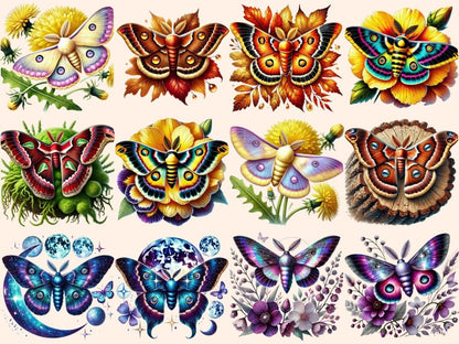 Moths (P3) Clipart Fluttering Moth - Wonders Artist