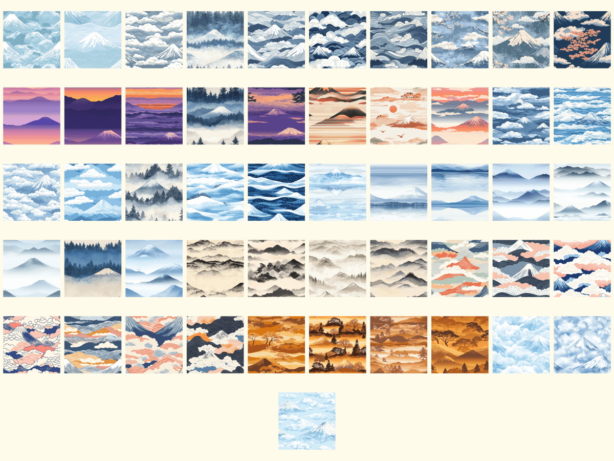 Mount Fuji Digital Paper All Bundles Backgrounds Digital Paper - WondersArtist