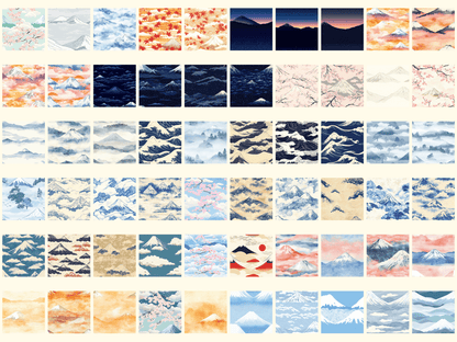 Mount Fuji Digital Paper All Bundles Backgrounds Digital Paper - WondersArtist