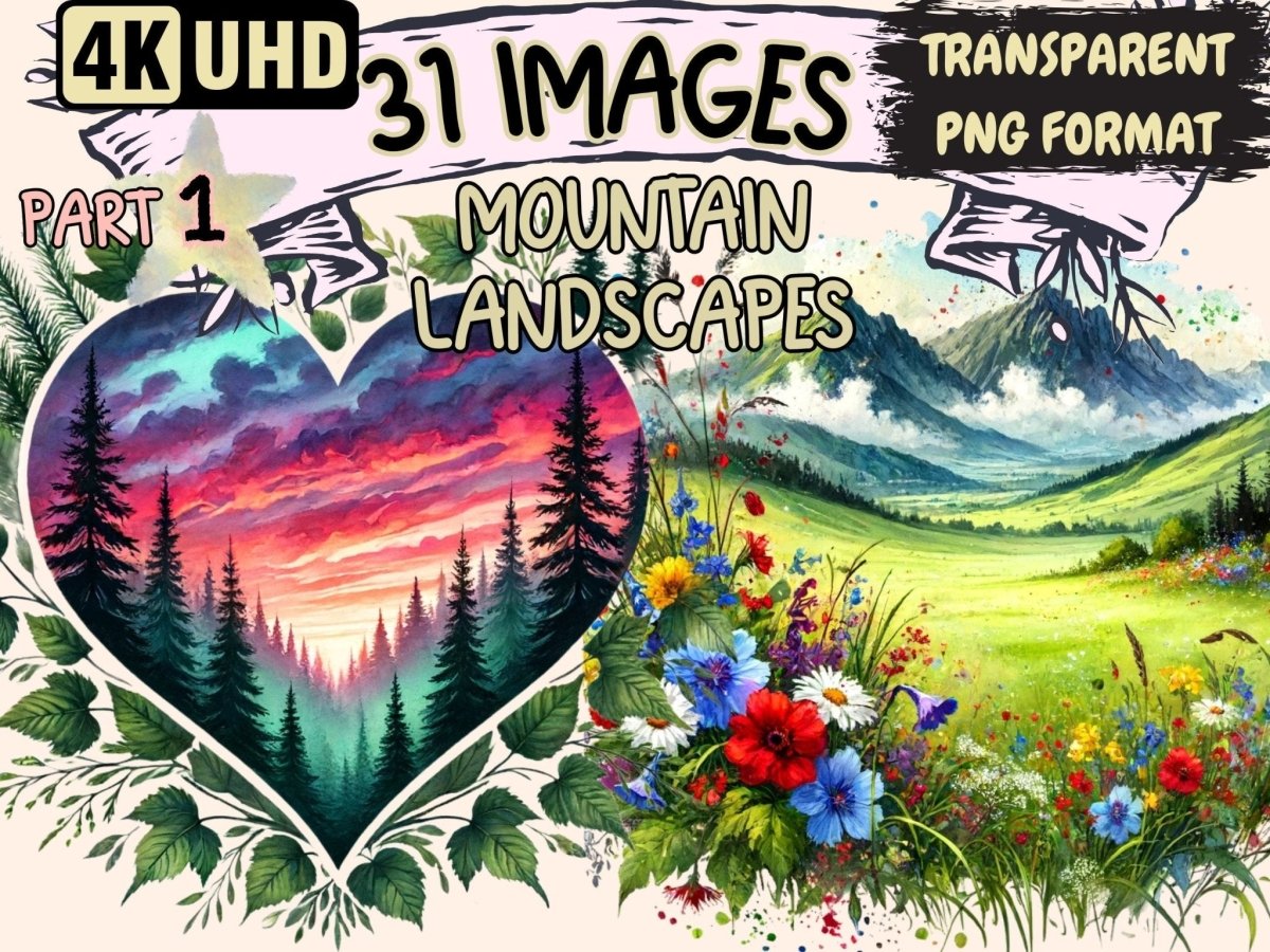 Mountain Landscapes Clipart Cute mountain art - Wonders Artist