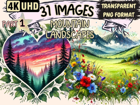 Mountain Landscapes Clipart Cute mountain art - Wonders Artist