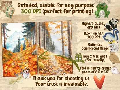 Mountain Landscapes Journal Pages (P1) Landscape Ephemera - Wonders Artist