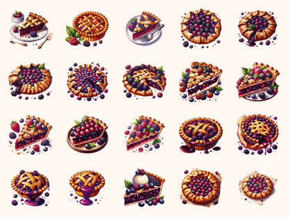 Mulberry Pie Clipart All Bundles Clipart Line Art - WondersArtist