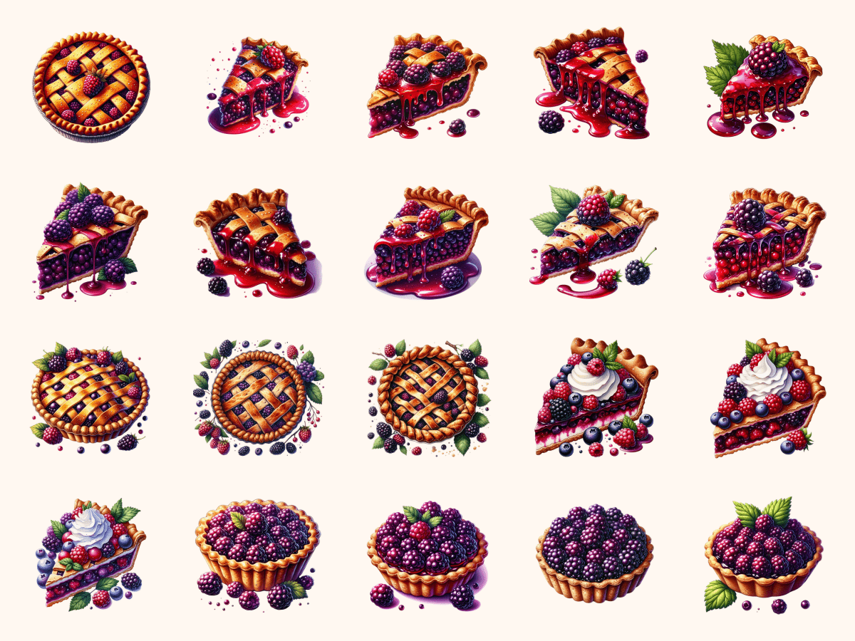 Mulberry Pie Clipart All Bundles Clipart Line Art - WondersArtist