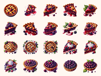 Mulberry Pie Clipart All Bundles Clipart Line Art - WondersArtist