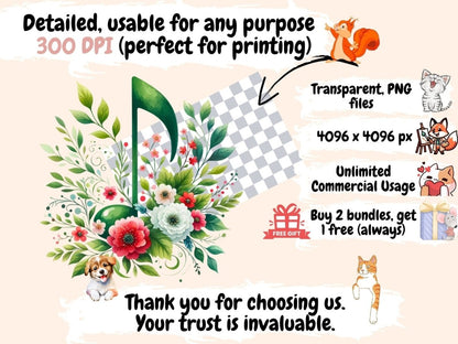 Music Notes Clipart Cute note art - Wonders Artist