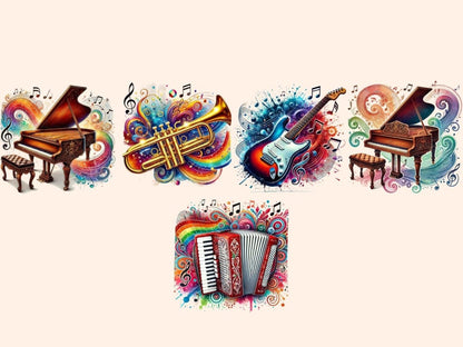 Musical Instruments Clipart Cute instrument art - Wonders Artist