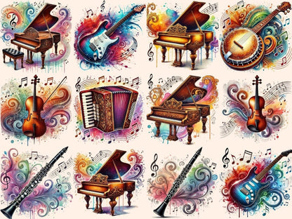 Musical Instruments Clipart Cute instrument art - Wonders Artist