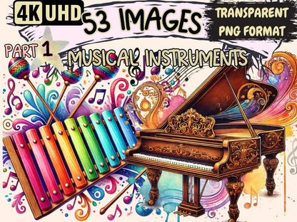 Musical Instruments Clipart Cute instrument art - Wonders Artist