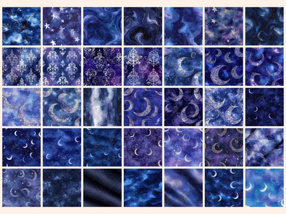 Mystic Moonlight Seamless Digital Paper Celestial Moonlight - Wonders Artist