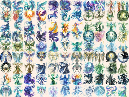 Mystical Creatures Watercolor Clipart fairytale clipart - Wonders Artist