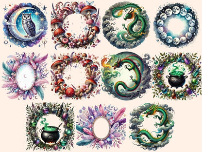 Mystical Frames Clipart Enchanted Borders - Wonders Artist