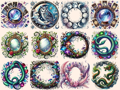 Mystical Frames Clipart Enchanted Borders - Wonders Artist