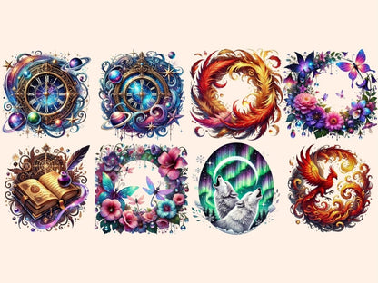 Mystical Frames (P2) Clipart Enchanted Borders - Wonders Artist