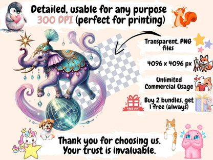 Mythical Circus Clipart Circus Creatures - Wonders Artist