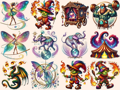 Mythical Circus Clipart Circus Creatures - Wonders Artist