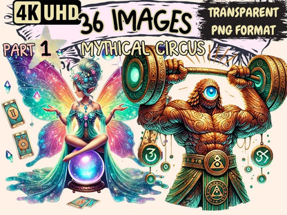 Mythical Circus Clipart Circus Creatures - Wonders Artist