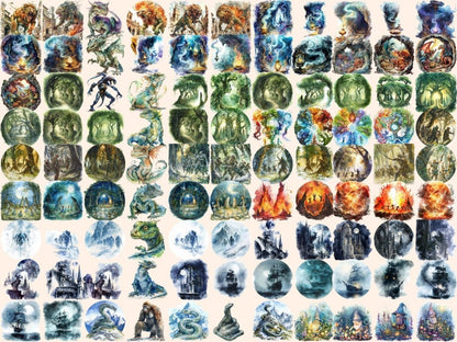 Mythical Creatures Watercolor Clipart mystical clipart - Wonders Artist