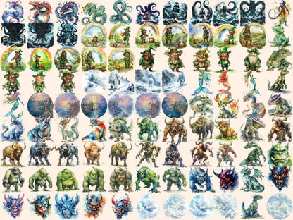 Mythical Creatures Watercolor Clipart mystical clipart - Wonders Artist