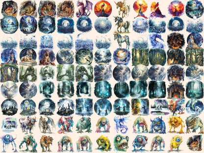 Mythical Creatures Watercolor Clipart mystical clipart - Wonders Artist