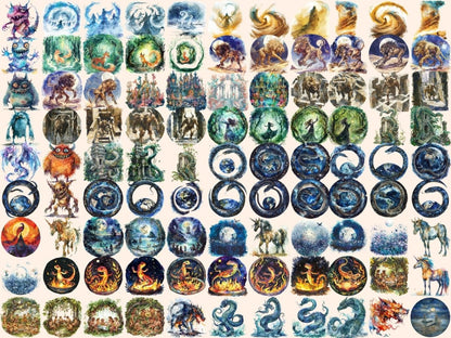 Mythical Creatures Watercolor Clipart mystical clipart - Wonders Artist