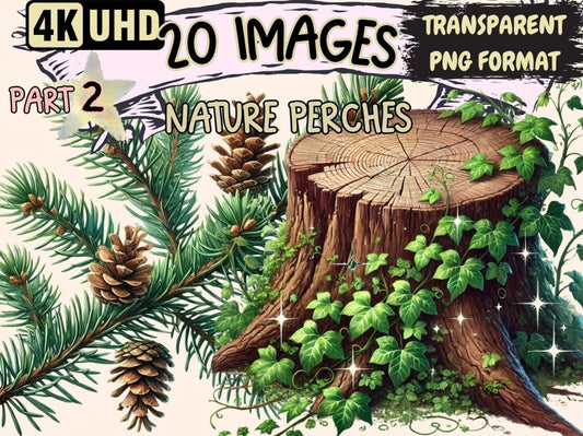 Nature Perches (P2) Clipart bird habitat clipart - Wonders Artist