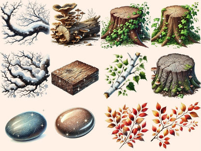 Nature Perches (P2) Clipart bird habitat clipart - Wonders Artist