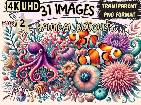 Nautical Bouquets (P2) Clipart Bouquet design - Wonders Artist