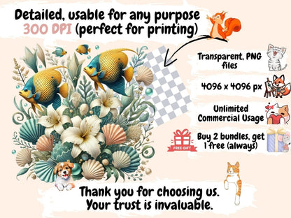 Nautical Bouquets (P2) Clipart Bouquet design - Wonders Artist