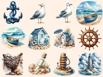 Nautical Clipart Cute nautical art - Wonders Artist
