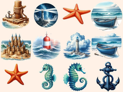 Nautical Clipart Cute nautical art - Wonders Artist