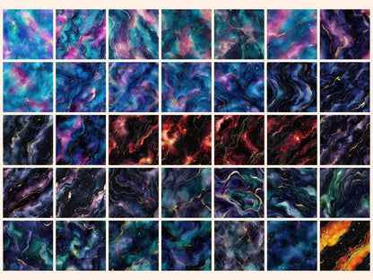 Nebula Marble Seamless Digital Paper Celestial Marble Art - Wonders Artist