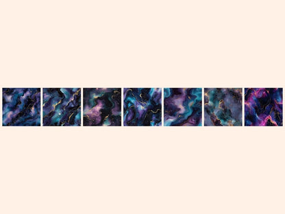 Nebula Marble Seamless Digital Paper Celestial Marble Art - Wonders Artist
