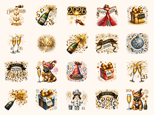 New Years Day 2026 Clipart