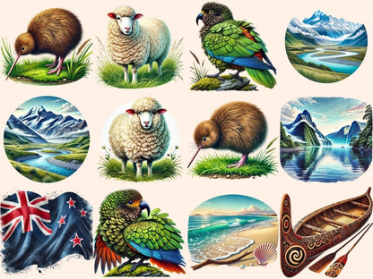 New Zealand (P1) Clipart kiwi bird clipart - Wonders Artist