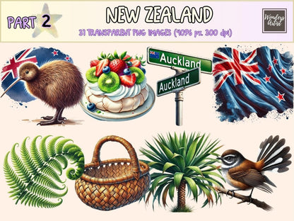 New Zealand (P2) Clipart kiwi bird clipart - Wonders Artist