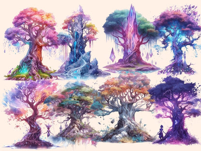 Nighforest Fairies Watercolor Clipart fairies clipart - Wonders Artist