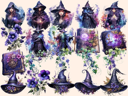 Nightshade Watercolor Clipart bewitching clipart - Wonders Artist