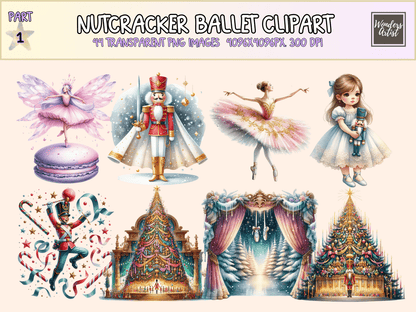 Nutcracker Ballet Clipart All Bundles Clipart Line Art - WondersArtist