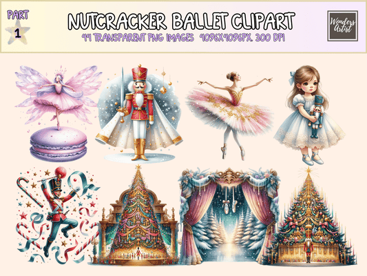 Nutcracker Ballet Clipart All Bundles Clipart Line Art - WondersArtist