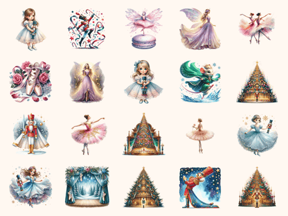Nutcracker Ballet Clipart All Bundles Clipart Line Art - WondersArtist