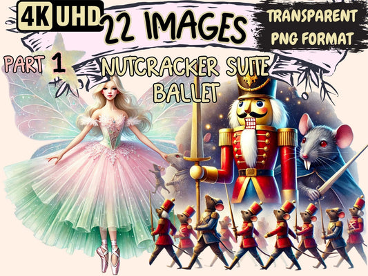 Nutcracker Suite Ballet Clipart - High - Quality Instant Digital Download for Creative Projects