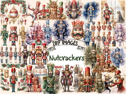 Nutcrackers Watercolor Clipart christmas clipart - Wonders Artist