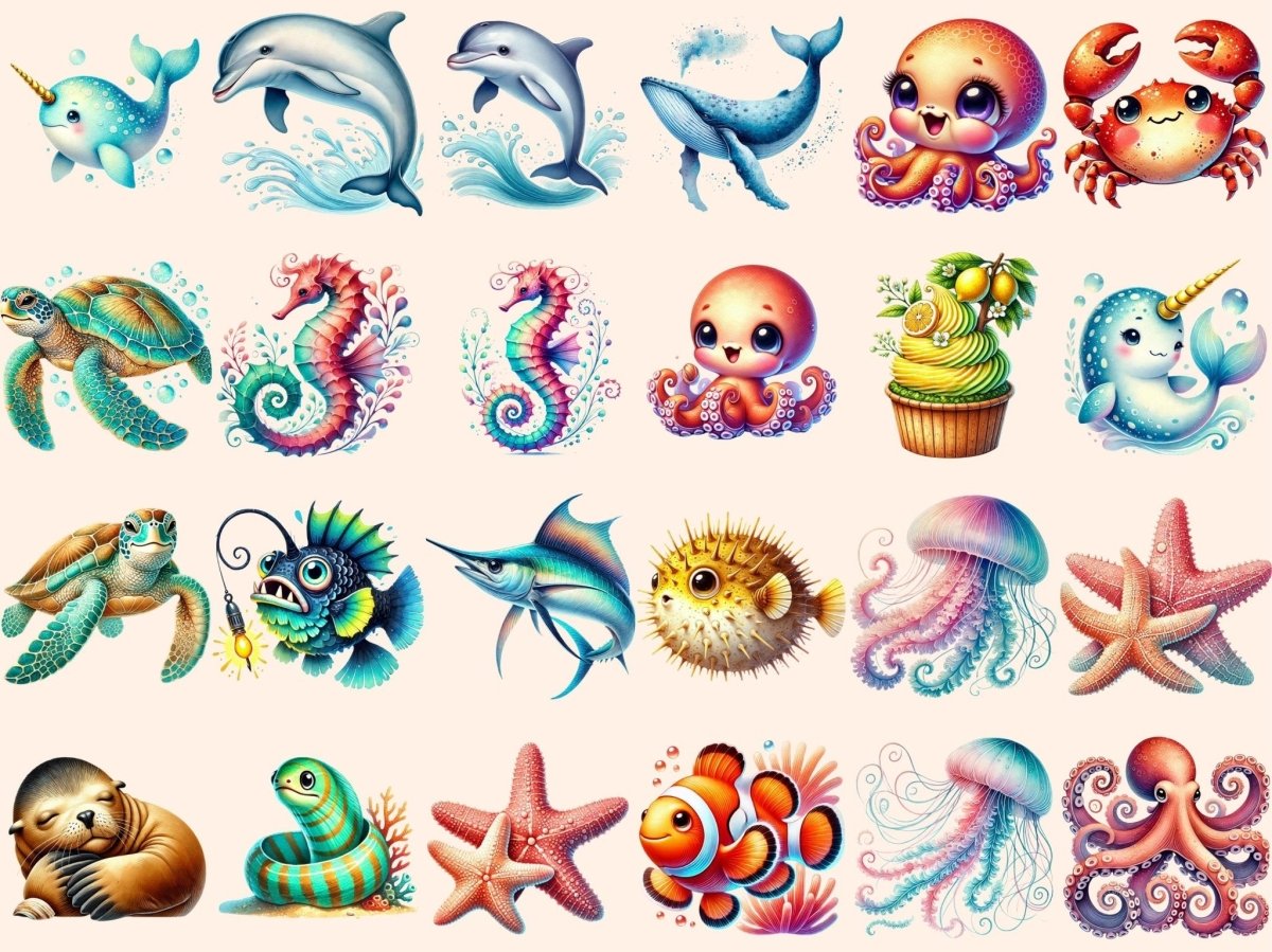 Ocean Animals Clipart animals clipart new bundles all new mini - WondersArtist