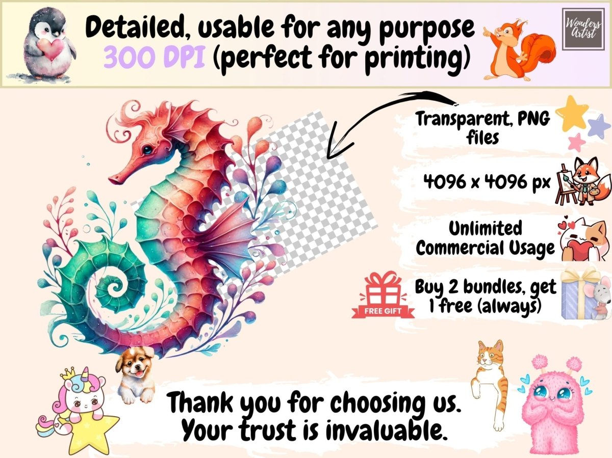 Ocean Animals Clipart animals clipart new bundles all new mini - WondersArtist