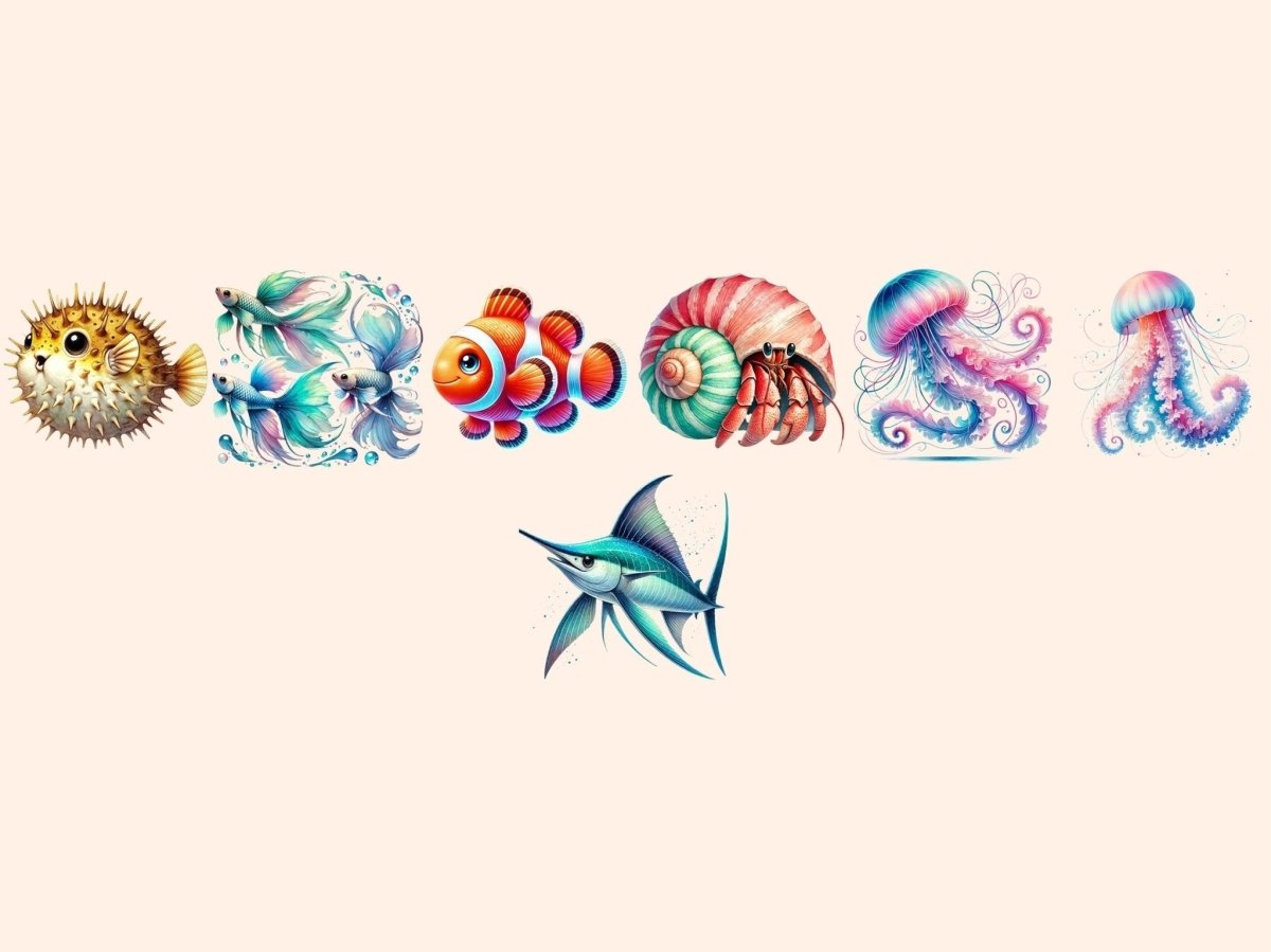 Ocean Animals Clipart animals clipart new bundles all new mini - WondersArtist