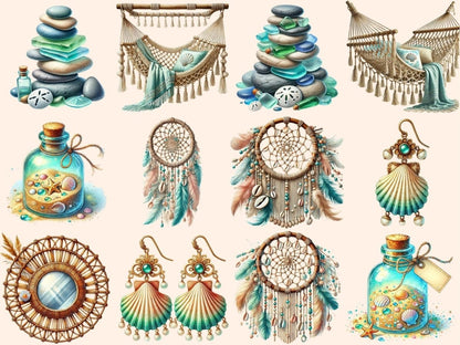 Ocean Boho Summer Clipart beach boho png - Wonders Artist