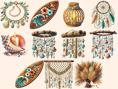 Ocean Boho Summer (P2) Clipart beach boho png - Wonders Artist